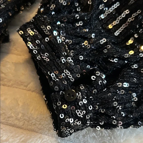 ✨ Zara Black Sequin Mini Dress – Size Small – NWT - Picture 7 of 8